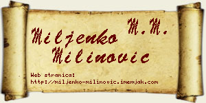 Miljenko Milinović vizit kartica